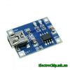 Контроллер для зарядки Li-ion аккумуляторов mini USB, TP4056