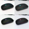 Бездротова Безшумна миша 2.4G + Bluetooth Вбудований акумулятор RGB підсвічування Black - Image 4