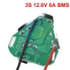 BMS-контролер (плата захисту li-Ion) 3S 12.6 V 6 A 18650 для шурупокрута - Зображення 2