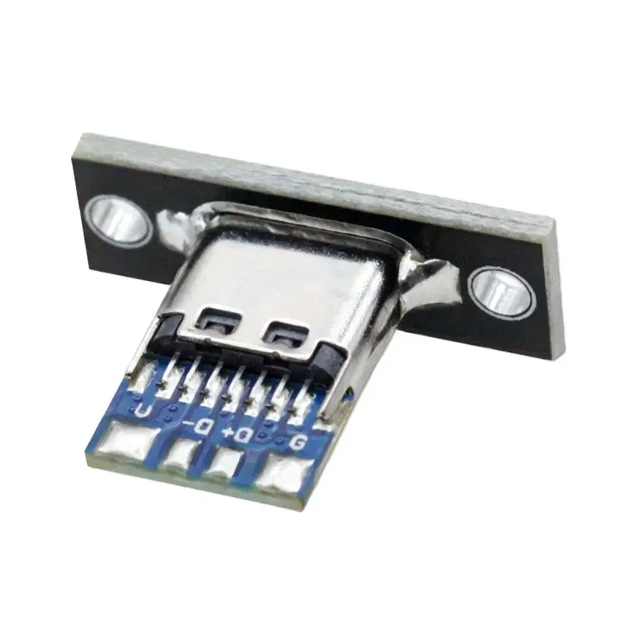 Врізний Роз'єм USB Type-C (Гніздо) на Платі-Адаптері для Панельного Монтажу - Зображення 4