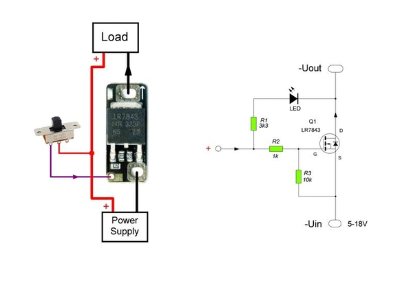 Модуль MOSFET-перемикача LR7843 160А 5-18В, ШИМ-керування - Зображення 3