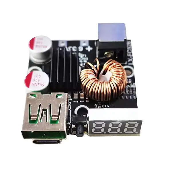 Понижувальний модуль швидкої зарядки QC4.0/PD3.0 з дисплеєм (6-35V) - Зображення 3