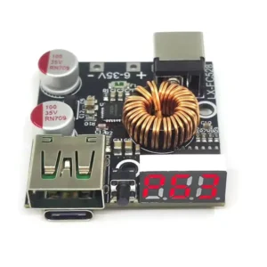 Понижувальний модуль швидкої зарядки QC4.0/PD3.0 з дисплеєм (6-35V)