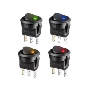 Круглий автомобільний перемикач 12V 20A з LED-підсвіткою (ON-OFF)