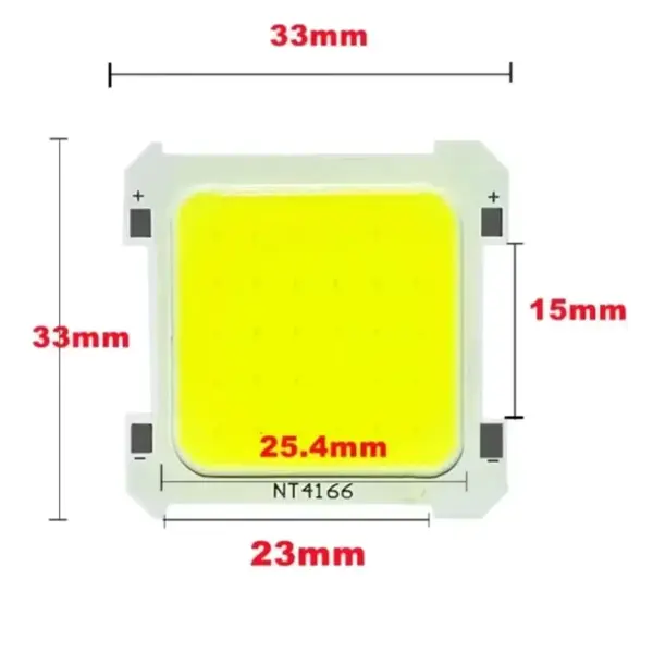Світлодіодна матриця COB 33х33 мм (Холодний білий, 500LM) - Зображення 2