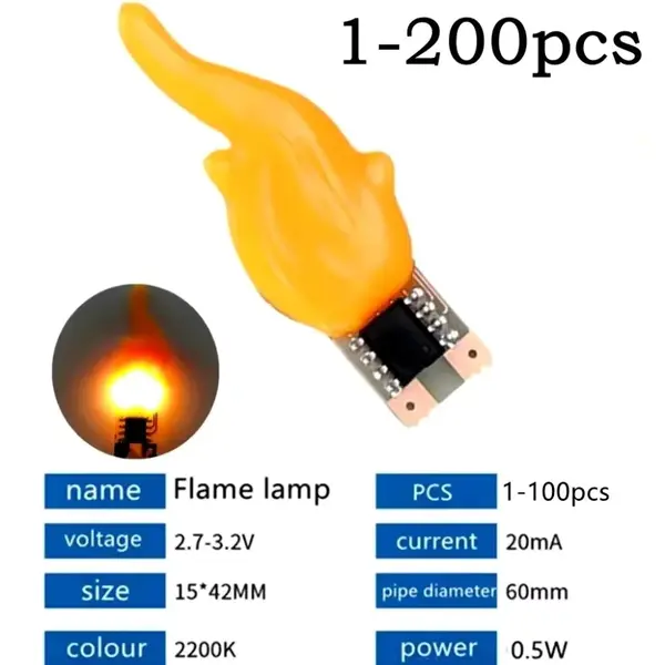 Світлодіодний LED модуль «Ефект полум'я» 2.7–3.2V для DIY-проєктів - Зображення 2