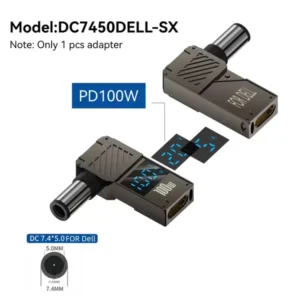 Перехідник-тригер USB-C на DC 100W з LED-дисплеєм для Dell, HP та Fujitsu
